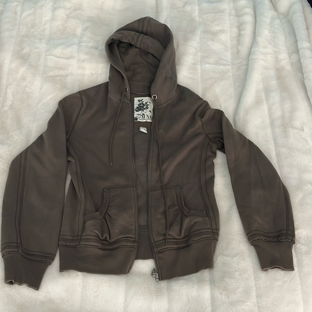 Green zip up